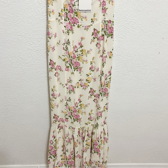NWT Reformation Irisa Floral Trumpet Dress - Picture 9 of 13